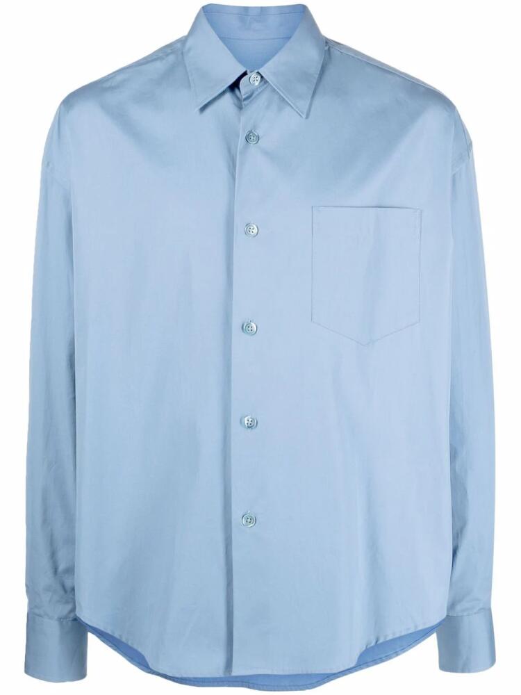 AMI Paris button-up chest pocket shirt - Blue Cover