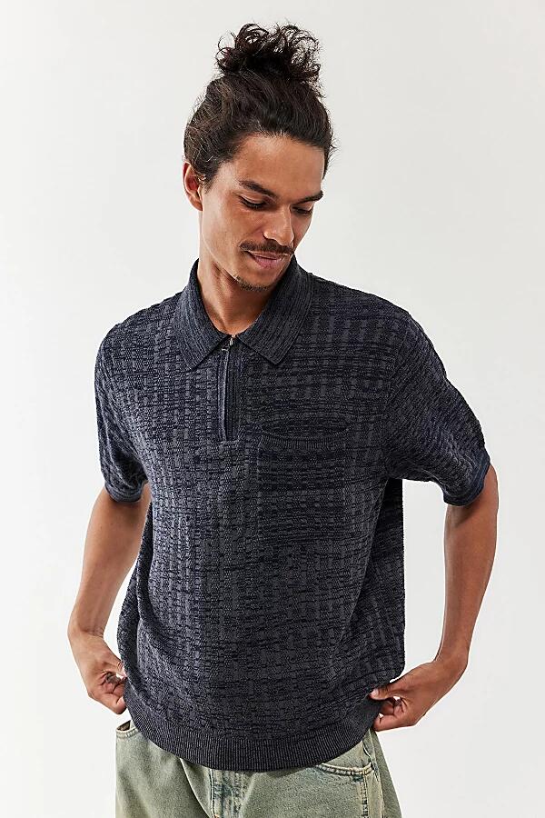 BDG Knit Polo Shirt Top in Black Cover