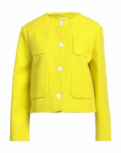 P. a.r. o.s. h. Woman Blazer Yellow Cotton Cover