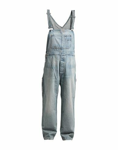 Amiri Man Overalls Blue Cotton Cover