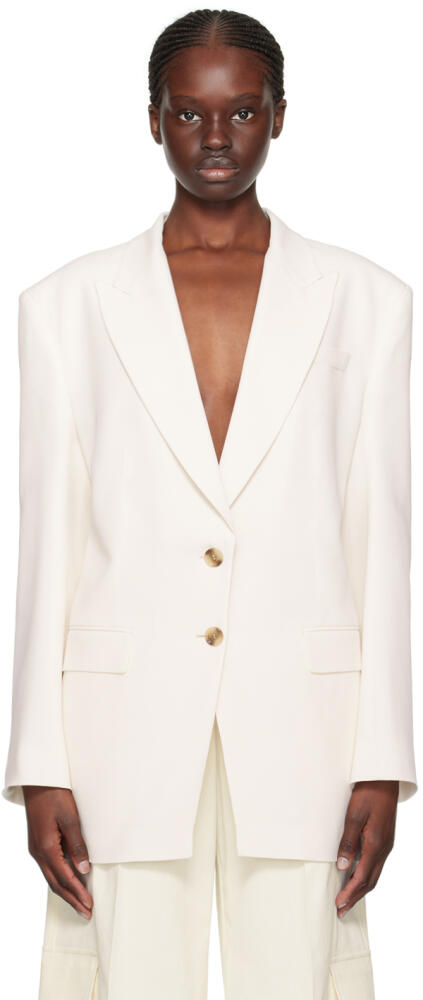 BOSS Off-White Cutout Blazer Cover