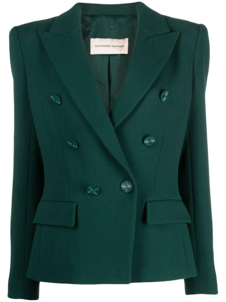 Alexandre Vauthier double-breasted wool blazer - Green Cover