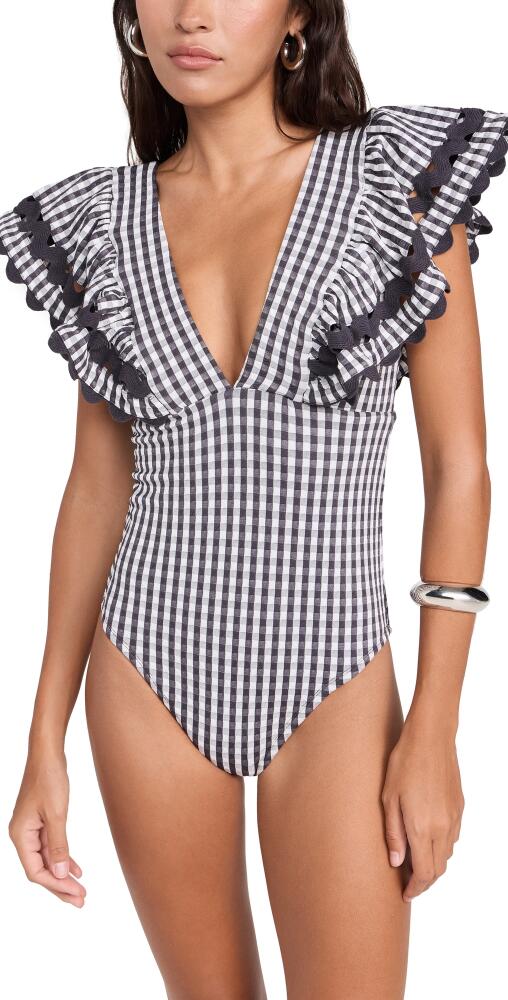 Sea Pucker Gingham One Piece Multi Cover