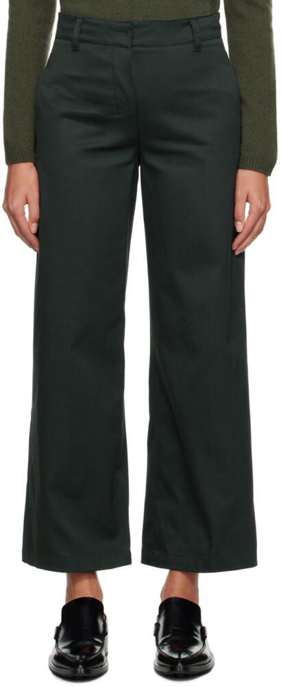 S Max Mara Green Flared Trousers Cover