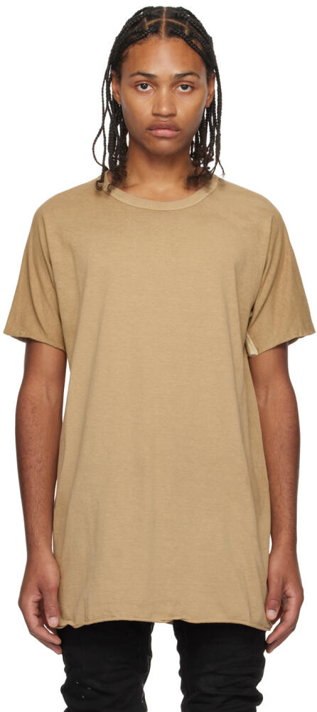 Boris Bidjan Saberi Brown Taped Seams T-Shirt Cover