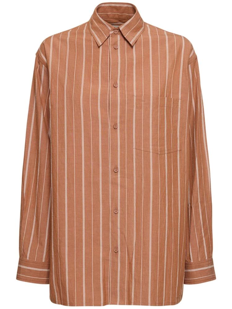 MATTEAU Striped Cotton & Linen Shirt Cover