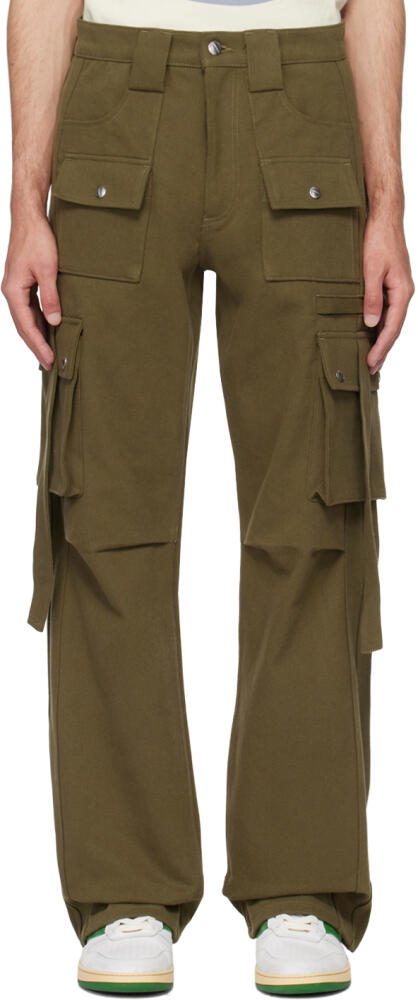 Rhude Green Pockets Cargo Pants Cover