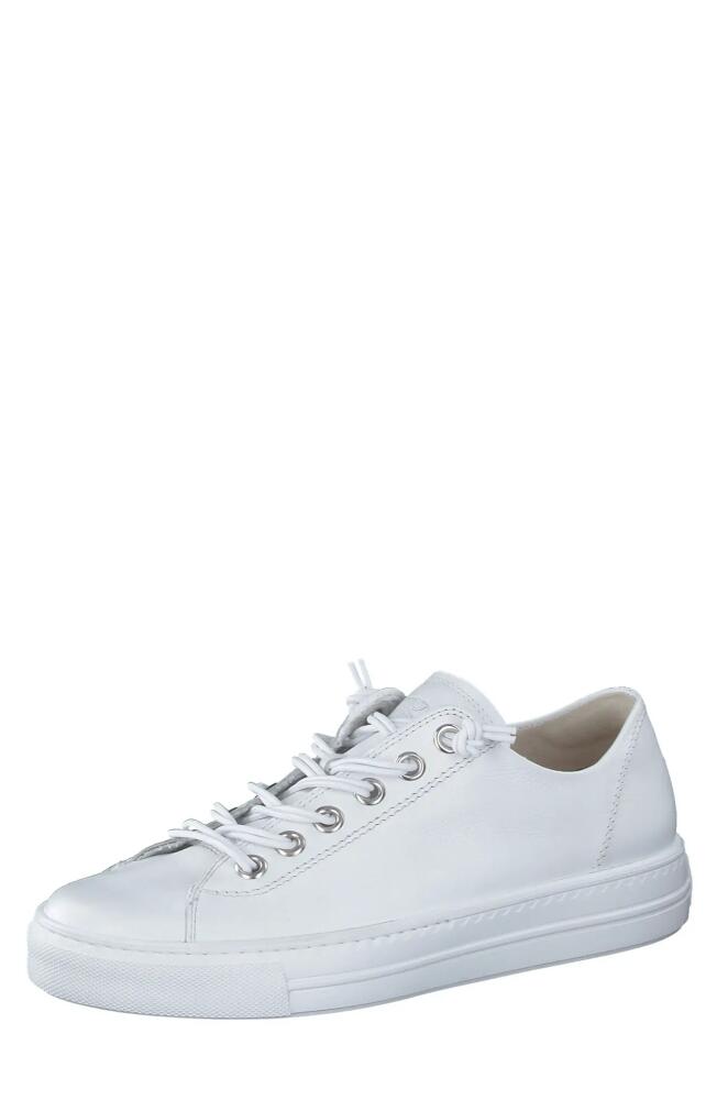 Paul Green Hadley Platform Sneaker in White Silver Mc Leather Cover