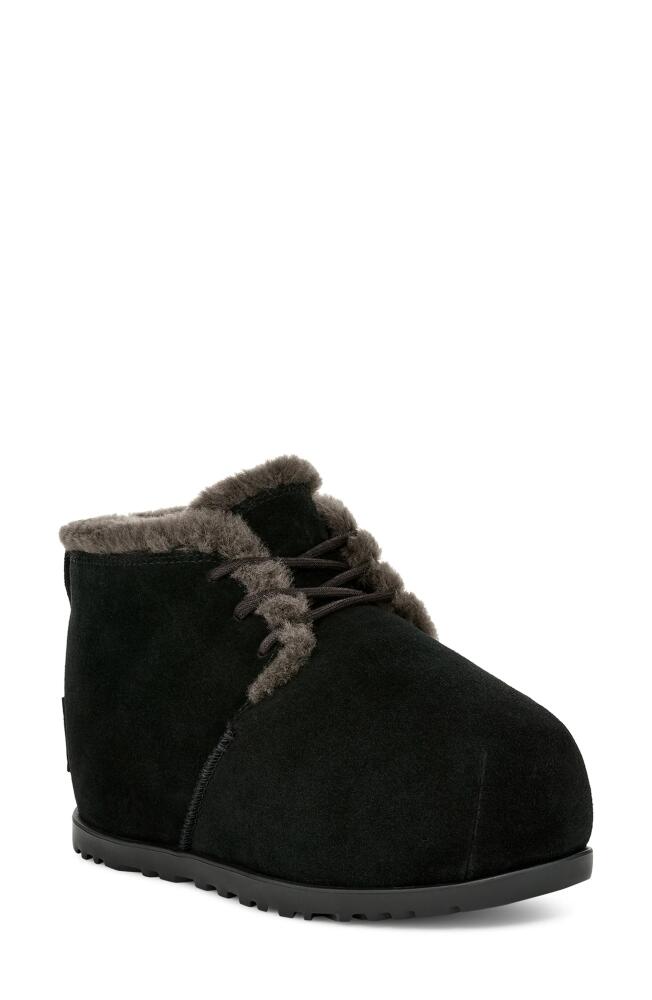 UGG(r) Pumped Faux Fur Trim Slipper Bootie in Black Cover