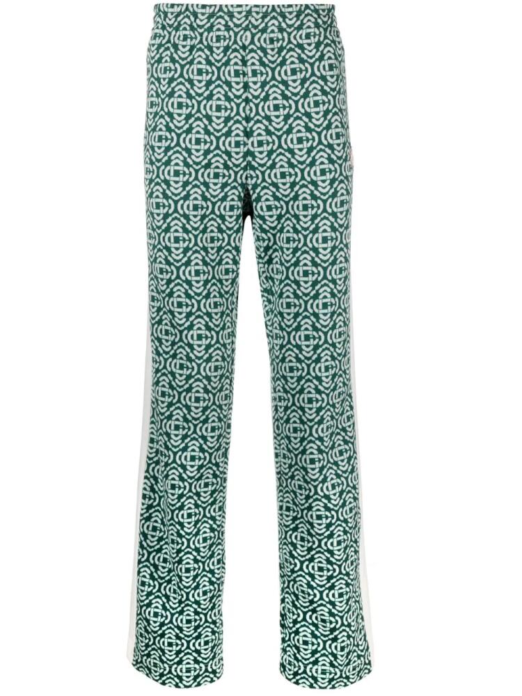 Casablanca monogram-jacquard track pants - Green Cover