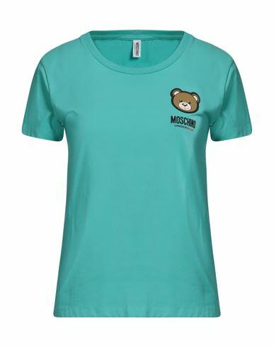 Moschino Woman Undershirt Turquoise Cotton, Elastane Cover