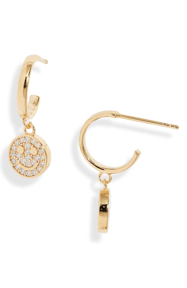 Estella Bartlett Sparkle Smiley Huggie Hoop Earrings in Gold Cover