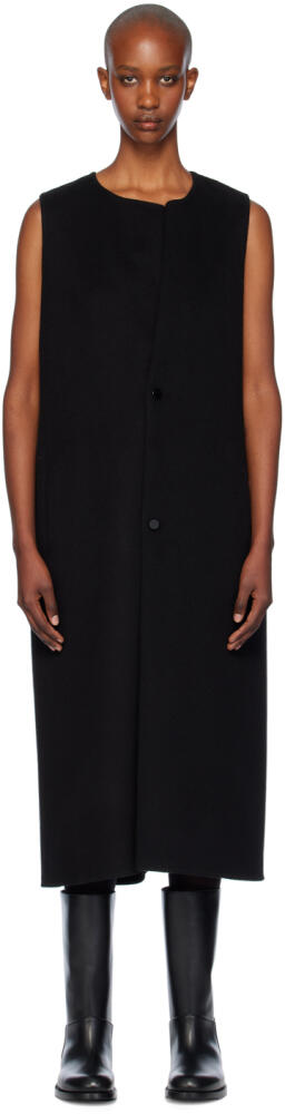 The Row Black Bardot Midi Dress Cover