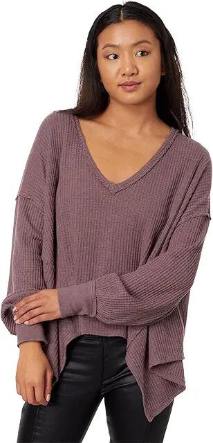 Free People Coraline Thermal (Chocolate) Women's Clothing Cover