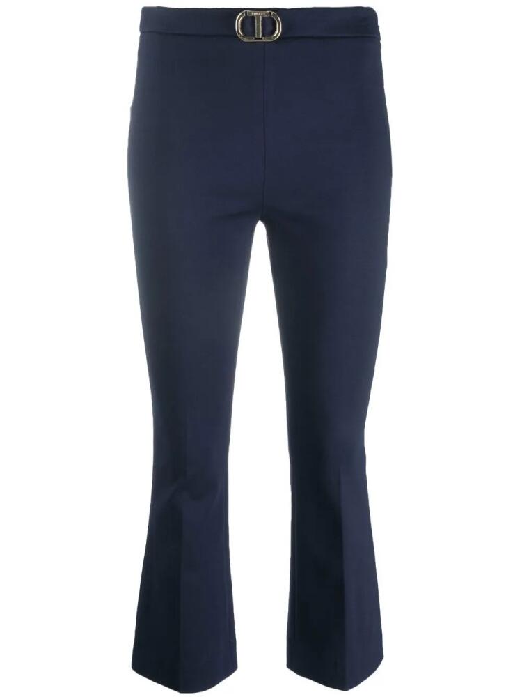 TWINSET cropped tailored trousers - Blue Cover