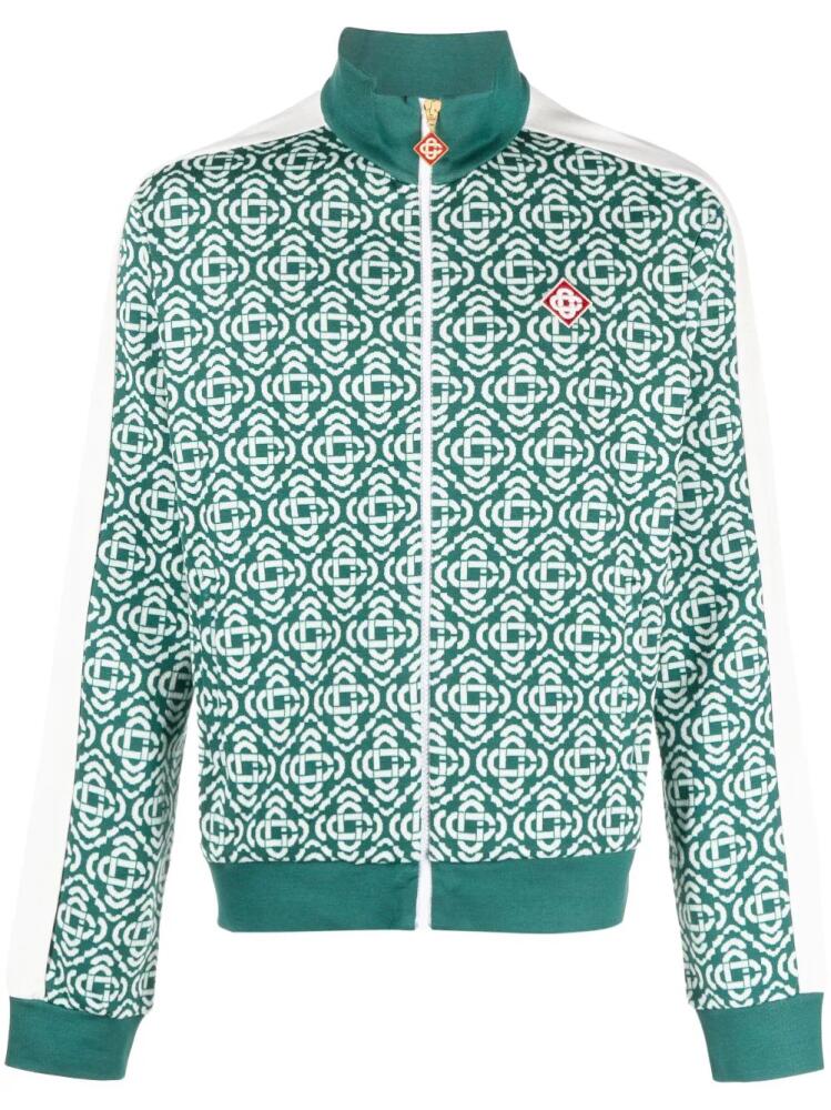 Casablanca monogram-jacquard track jacket - Green Cover