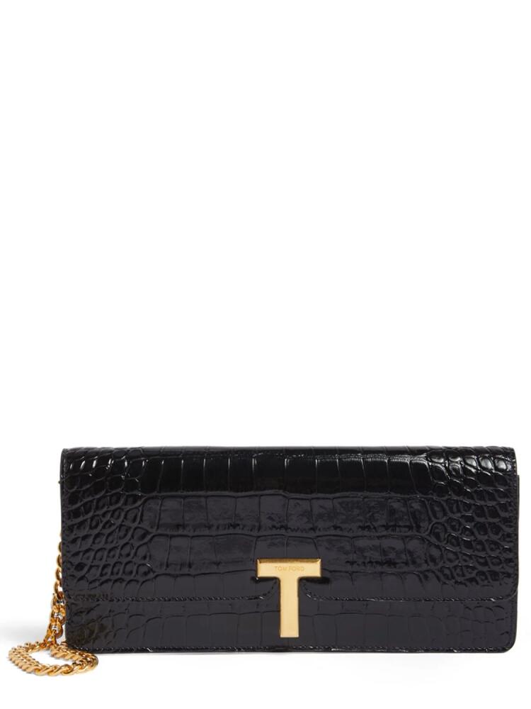 TOM FORD Shiny Embossed Leather Clutch Cover