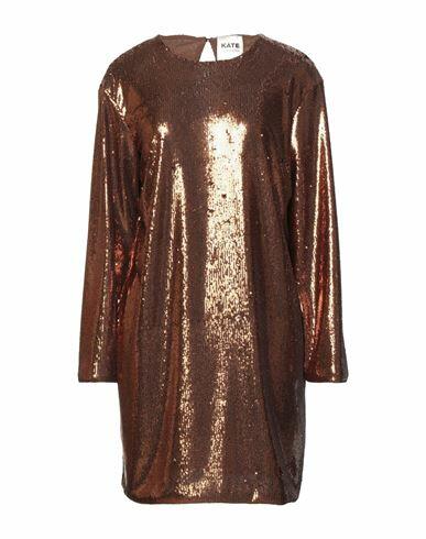 Kate By Laltramoda Woman Mini dress Copper Polyester, Polyamide Cover