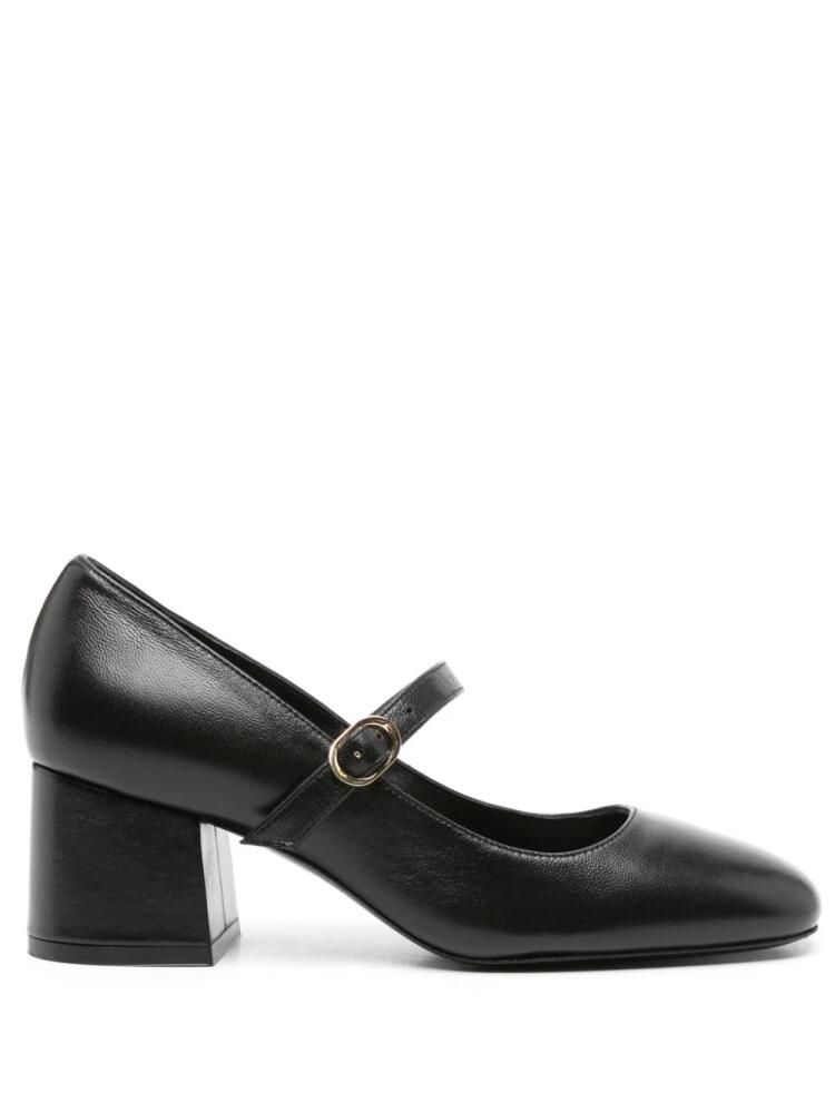 Stuart Weitzman 60mm leather Mary Jane pumps - Black Cover