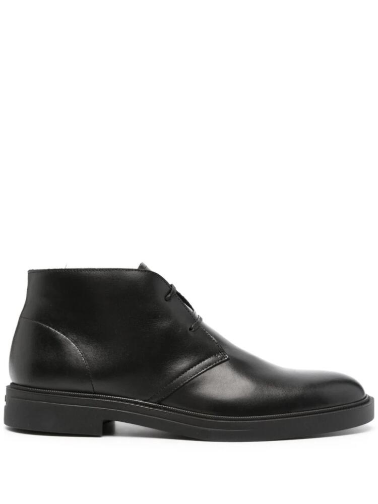 BOSS lace-up leather boots - Black Cover