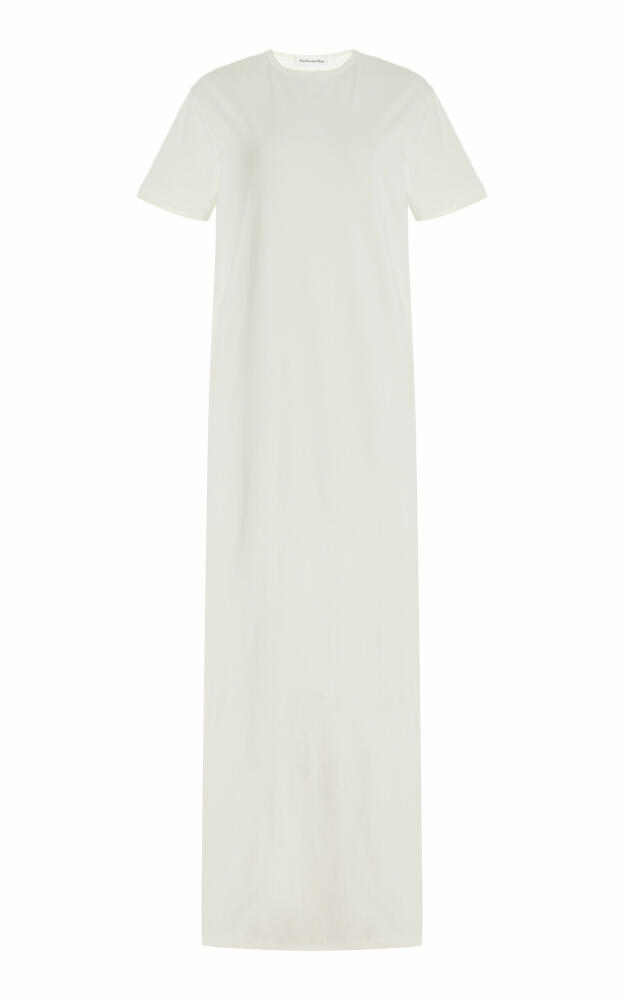 The Frankie Shop - Maya Stretch-Cotton Maxi T-Shirt Dress - White Cover