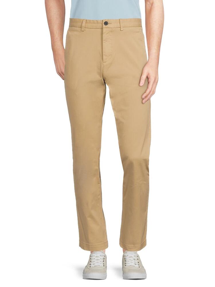 HUGO Men's Jimi Flat Front Pants - Beige Cover