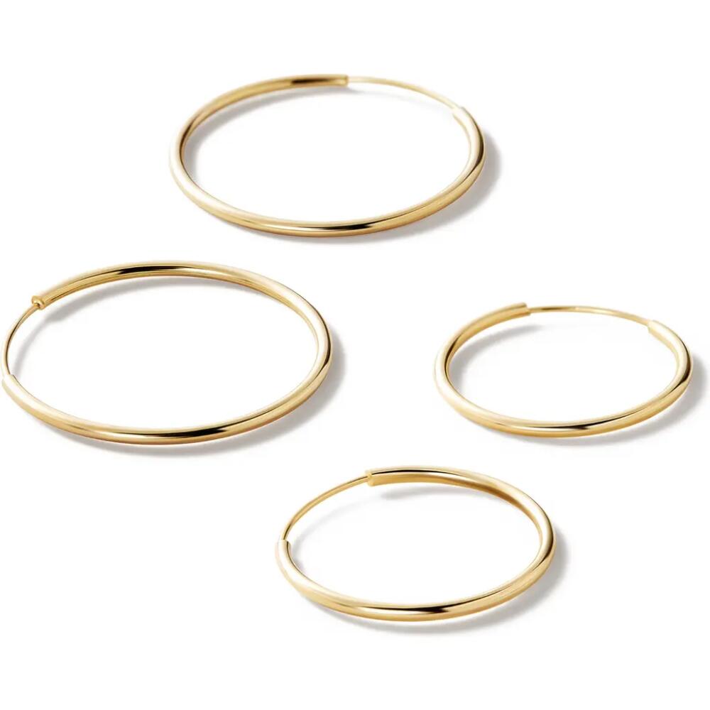 Ana Luisa Small Gold Hoop Earrings - Gold Slim Hoops Set Cover