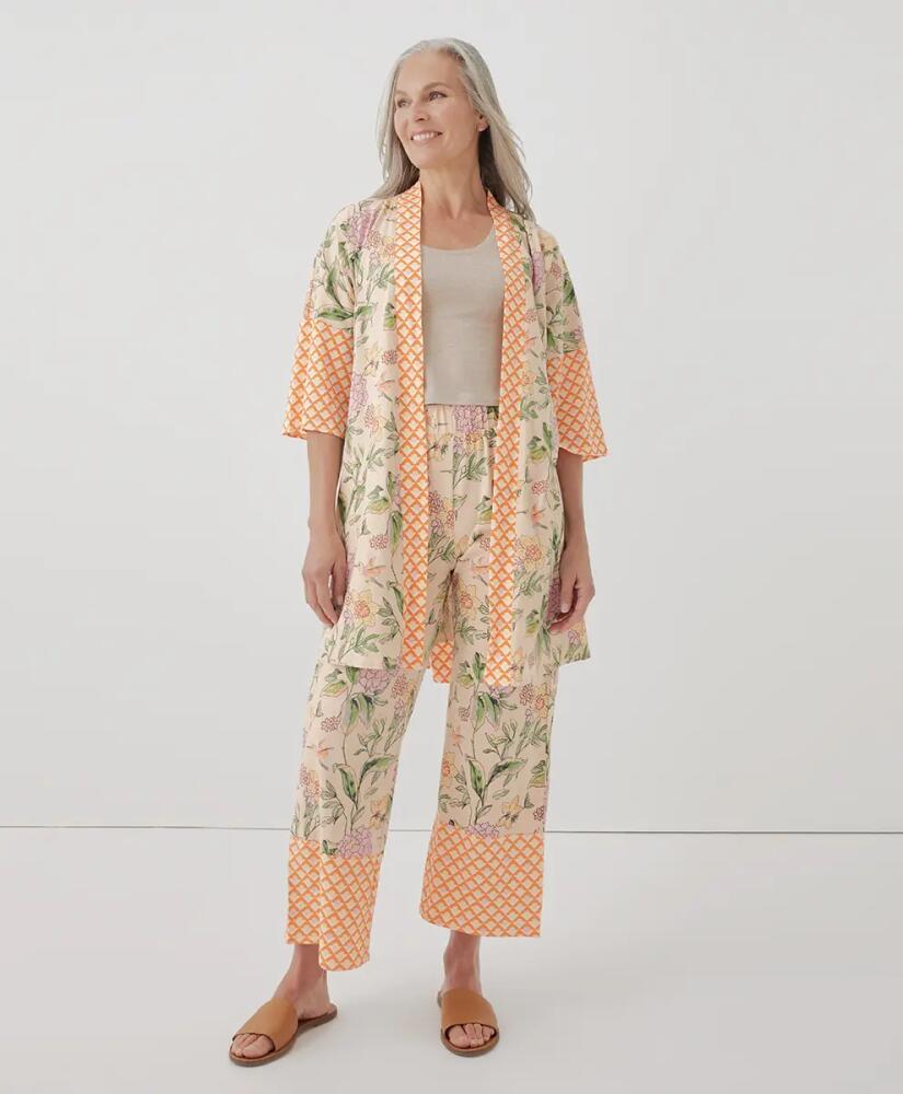 Pact Organic Staycation Sleep Pant in Hummingbird Floral Cover