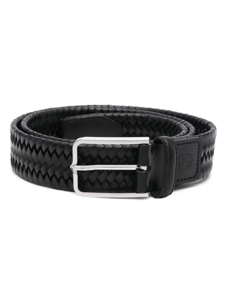 Corneliani braided leather belt - Black Cover