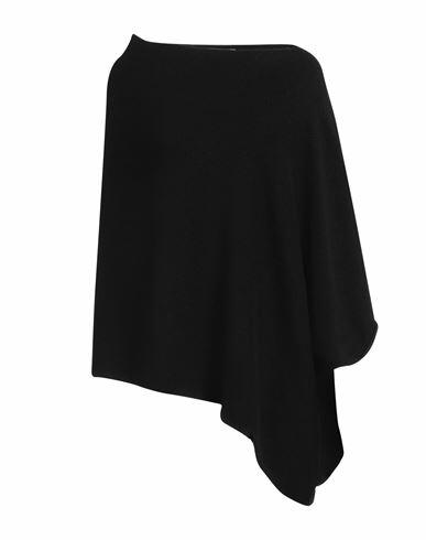 Iesse Woman Cape Black Polyamide, Wool, Viscose, Cashmere Cover