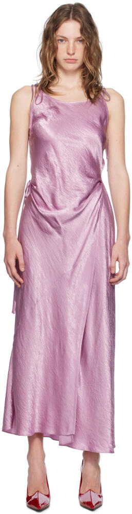 Acne Studios Purple Wrap Maxi Dress Cover