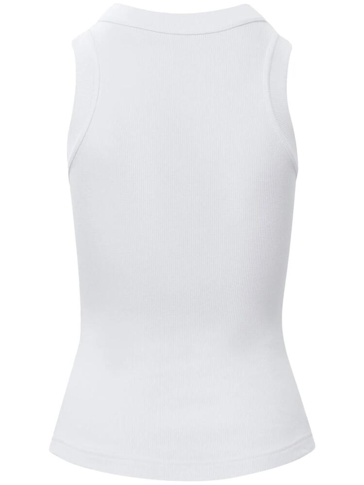 BRANDON MAXWELL The Jane Ribbed Jersey Tank Top Cover