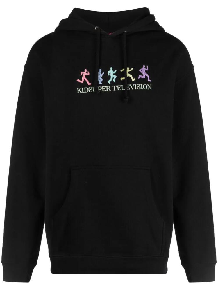 KidSuper logo-print cotton blend hoodie - Black Cover