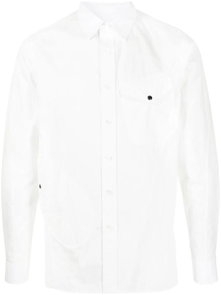 Ports V chest-pocket long-sleeve shirt - White Cover