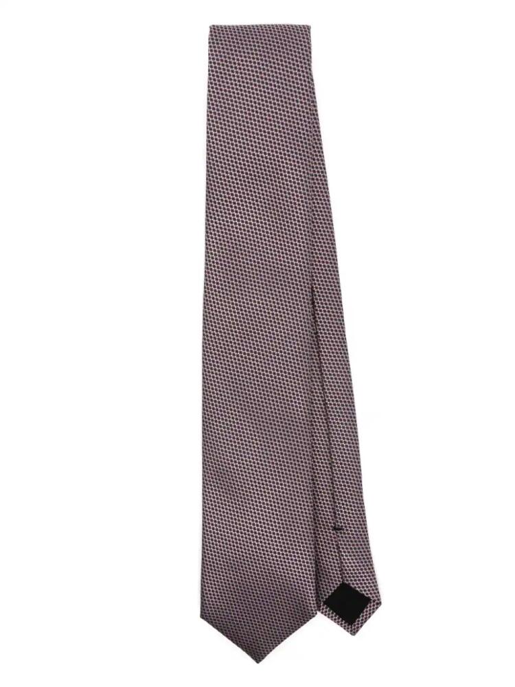 BOSS patterned-jacquard tie - Purple Cover