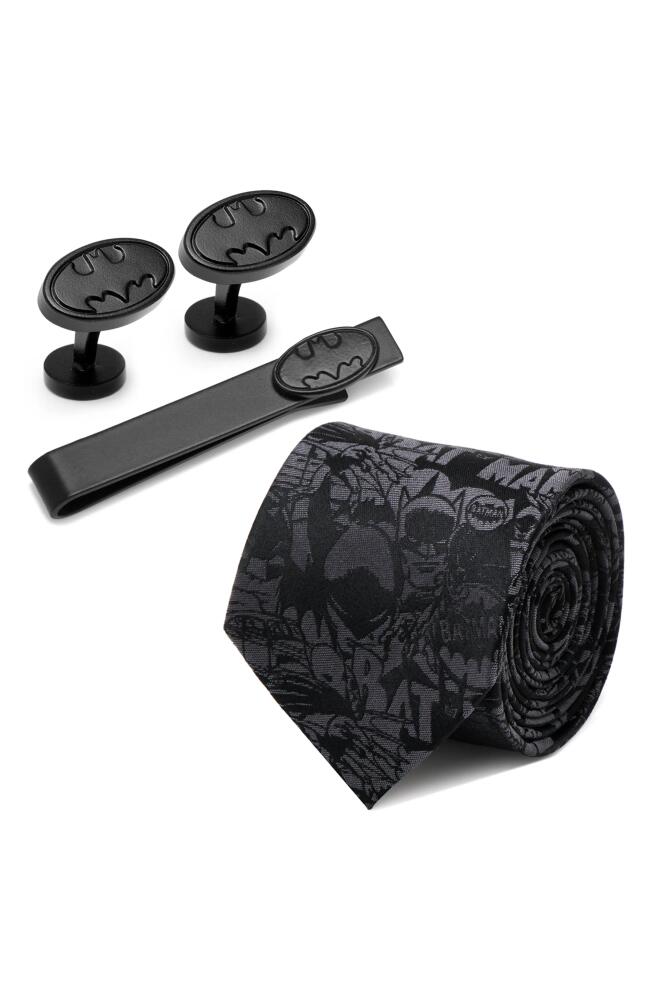 Cufflinks, Inc. The Dark Knight Batman Silk Tie, Tie Bar & Cuff Links Gift Set in Black Cover