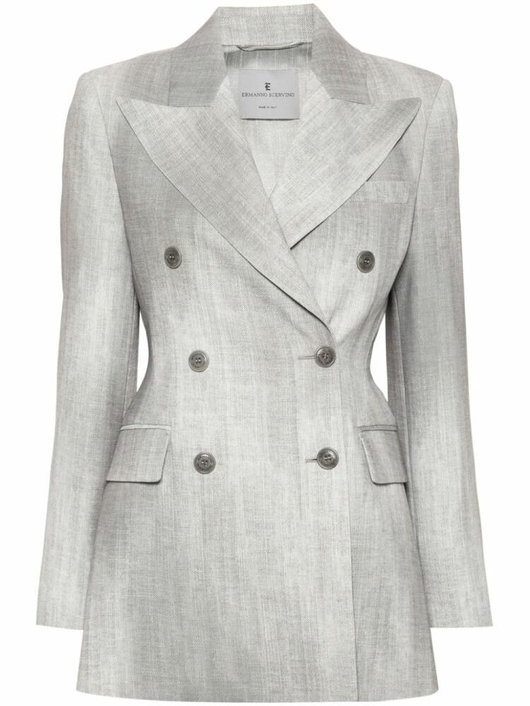 Ermanno Scervino distressed effect-print blazer - Grey Cover