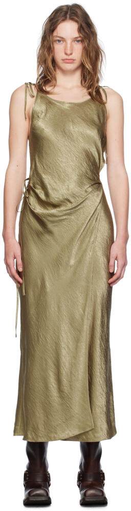 Acne Studios Khaki Wrap Maxi Dress Cover