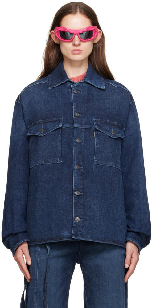 Ottolinger Blue Buttoned Denim Shirt Cover