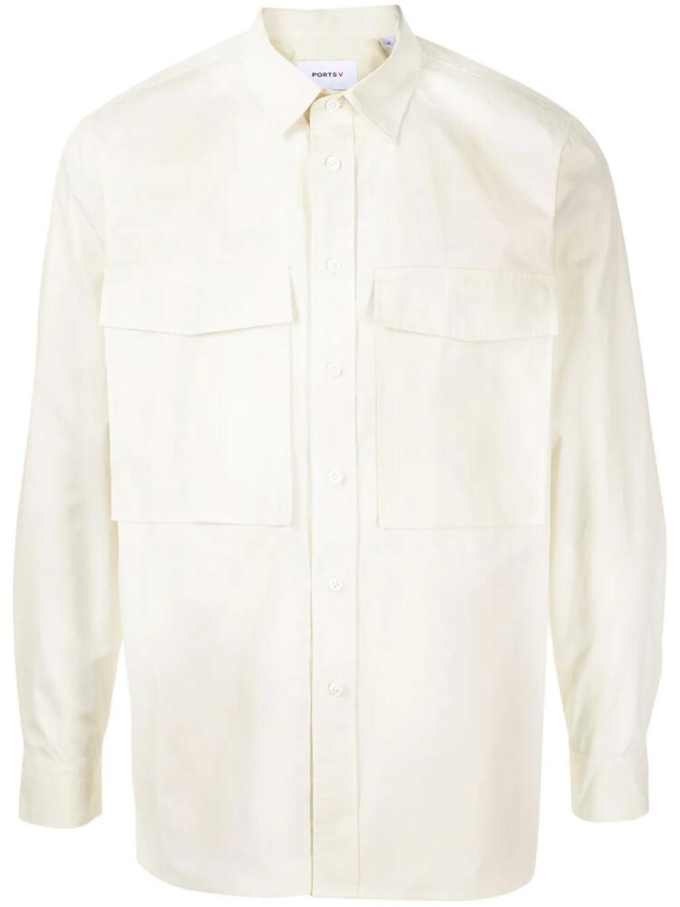 Ports V chest-pockets long-sleeve shirt - Neutrals Cover