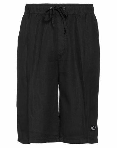 John Richmond Man Shorts & Bermuda Shorts Black Linen Cover