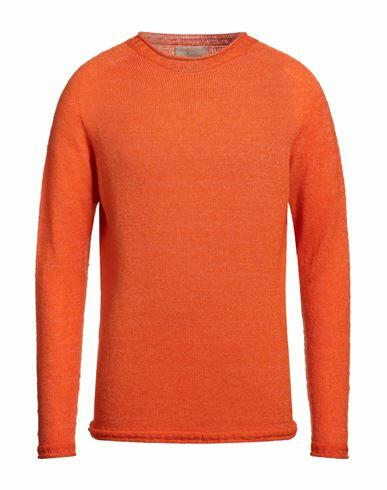 120% Lino Man Sweater Orange Mohair wool, Polyamide, Linen, Cashmere, Wool Cover