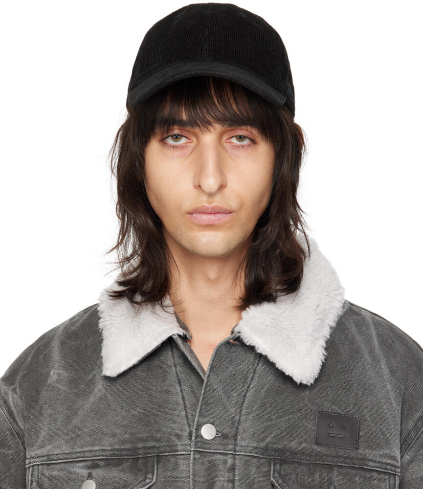 Acne Studios Black Micro Patch Cap Cover