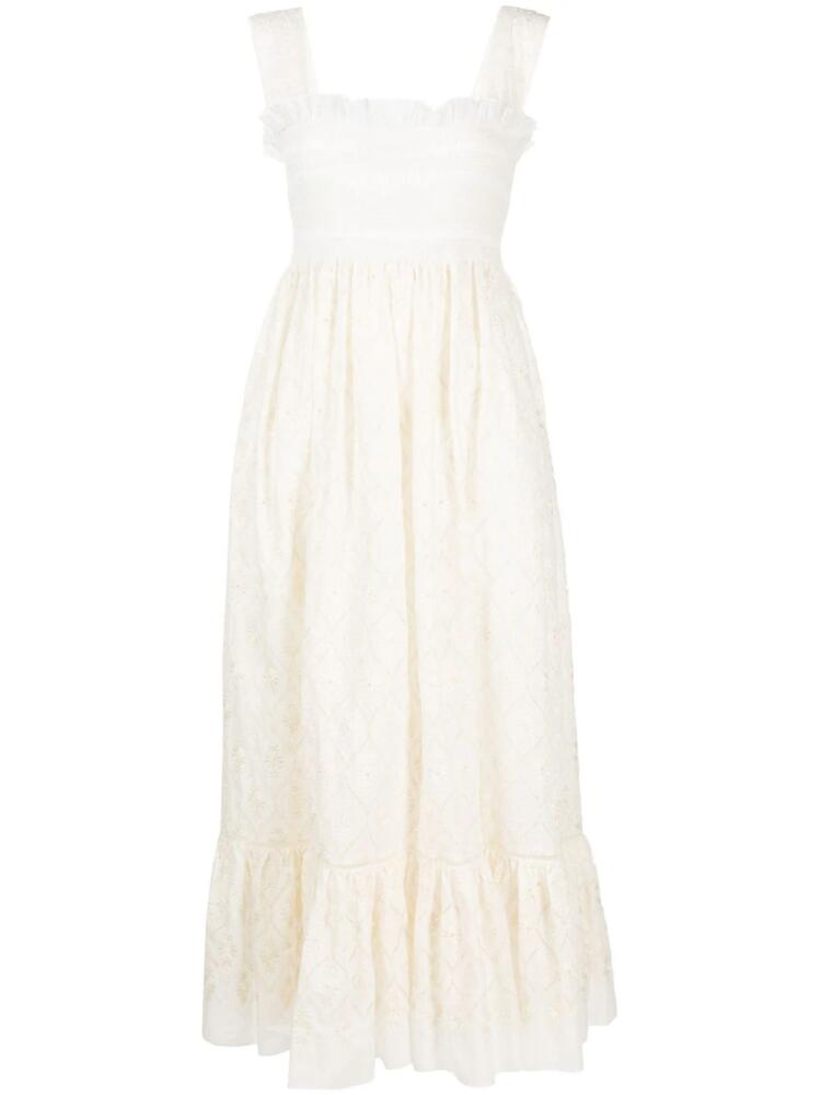 Gucci broderie anglaise cotton midi dress - Neutrals Cover