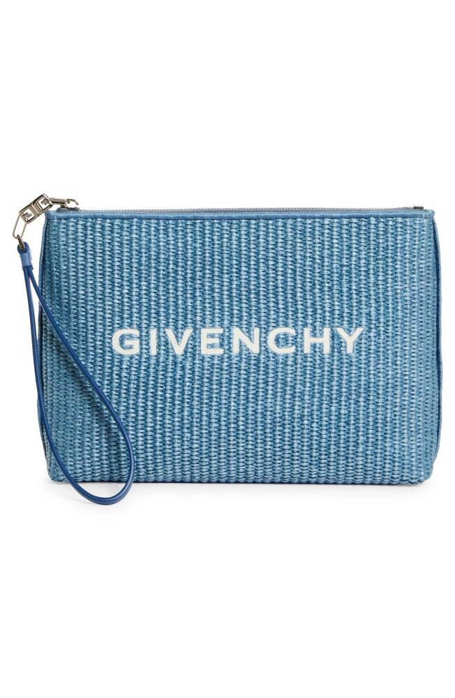 Givenchy Raffia Travel Pouch in Sky Blue Cover