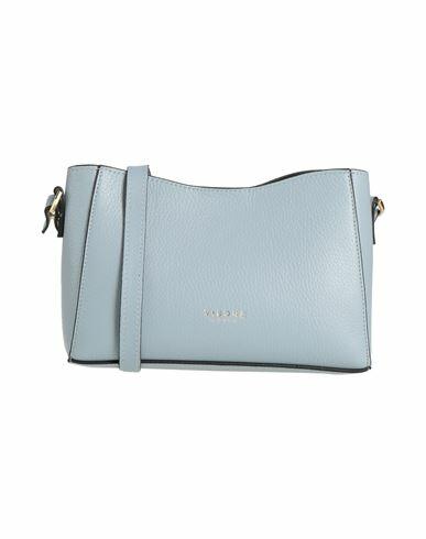 Visone Woman Cross-body bag Sky blue Calfskin Cover