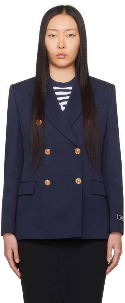 Versace Navy Informal Blazer Cover