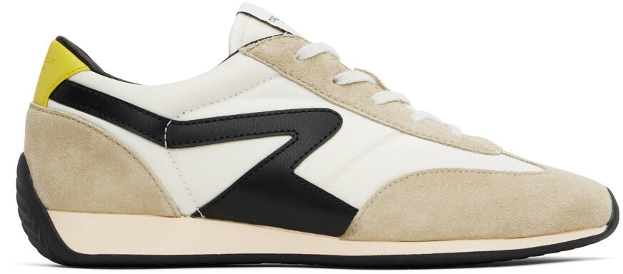 rag & bone White & Beige Retro Runner Slim Sneakers Cover