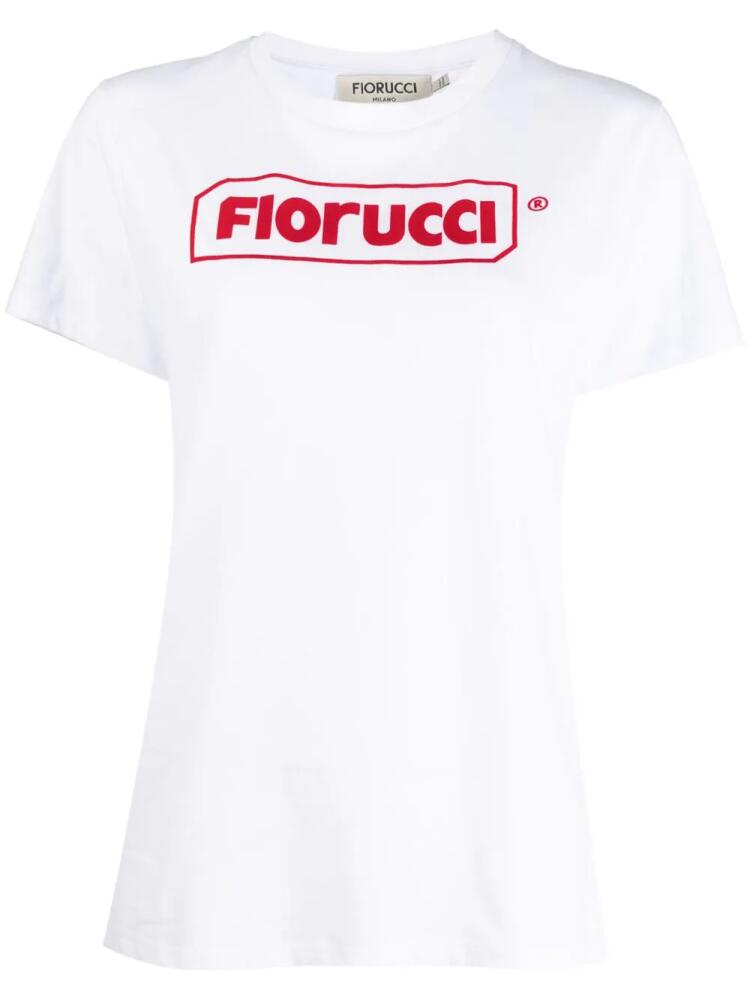 Fiorucci logo-print organic cotton T-shirt - White Cover