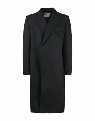 Bottega Veneta Double Breasted Compact Wool Coat Man Coat Black Acrylic, Wool, Polyester Cover